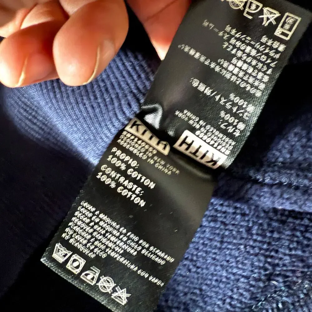 KITH 2016 Navy Original Box Logo Pullover Hoodie Men’s S - Designer Rare Preppy - Picture 12 of 16